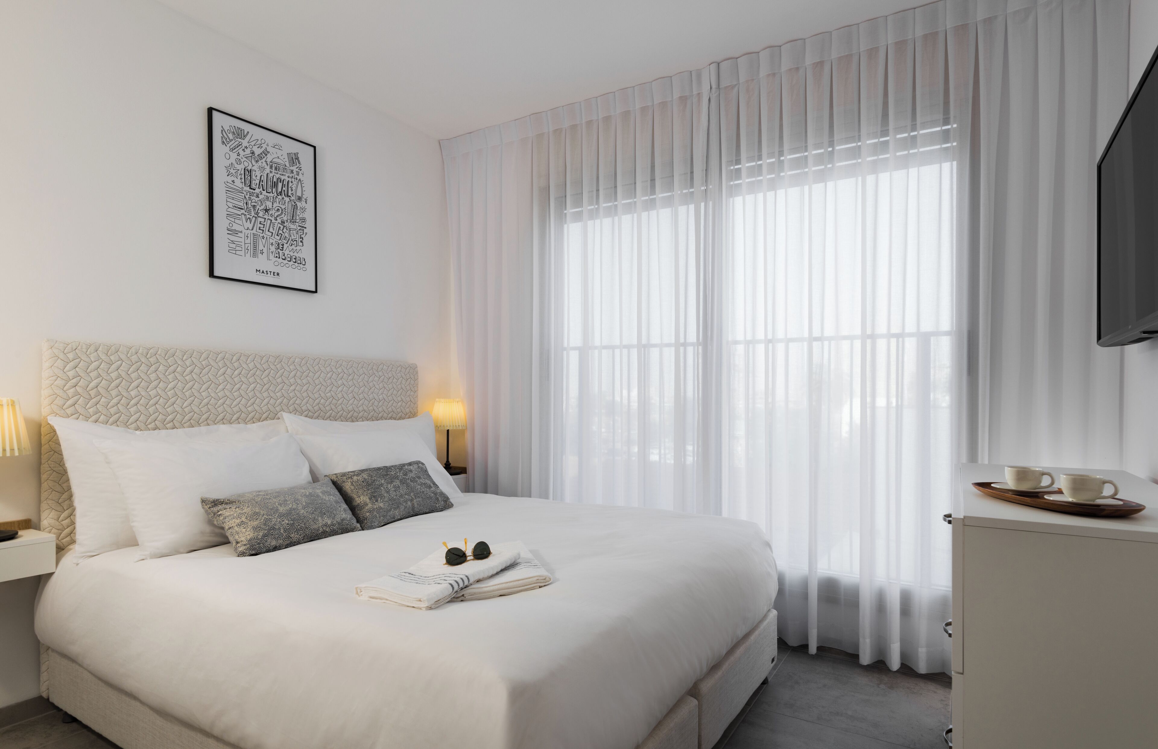 舒适公寓 | 熨斗/熨衣板、免费 WiFi、床单