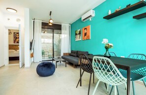 Appartement Premium, 1 grand lit | Coin séjour