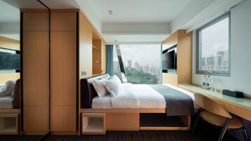 Blackout drapes, iron/ironing board, free WiFi, bed sheets