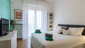 Departamento estándar | 1 habitación, tabla de planchar con plancha, wifi gratis y ropa de cama