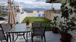 Apartment, 1 Queen Bed | Terrace/patio - Studio Euridiki in Kamena Vourla (Kamena Vourla)