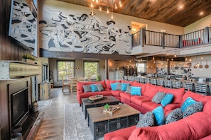 TV connectée, cheminée, baby-foot, table de tennis de table