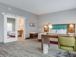 Egyptian cotton sheets, premium bedding, desk, laptop workspace