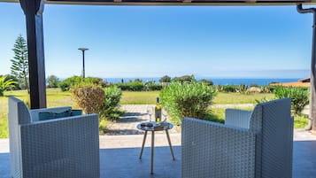 Deluxe Apartment, 2 Bedrooms, Terrace, Sea View | Terrace/patio