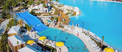 Outdoor pool, a heated pool
