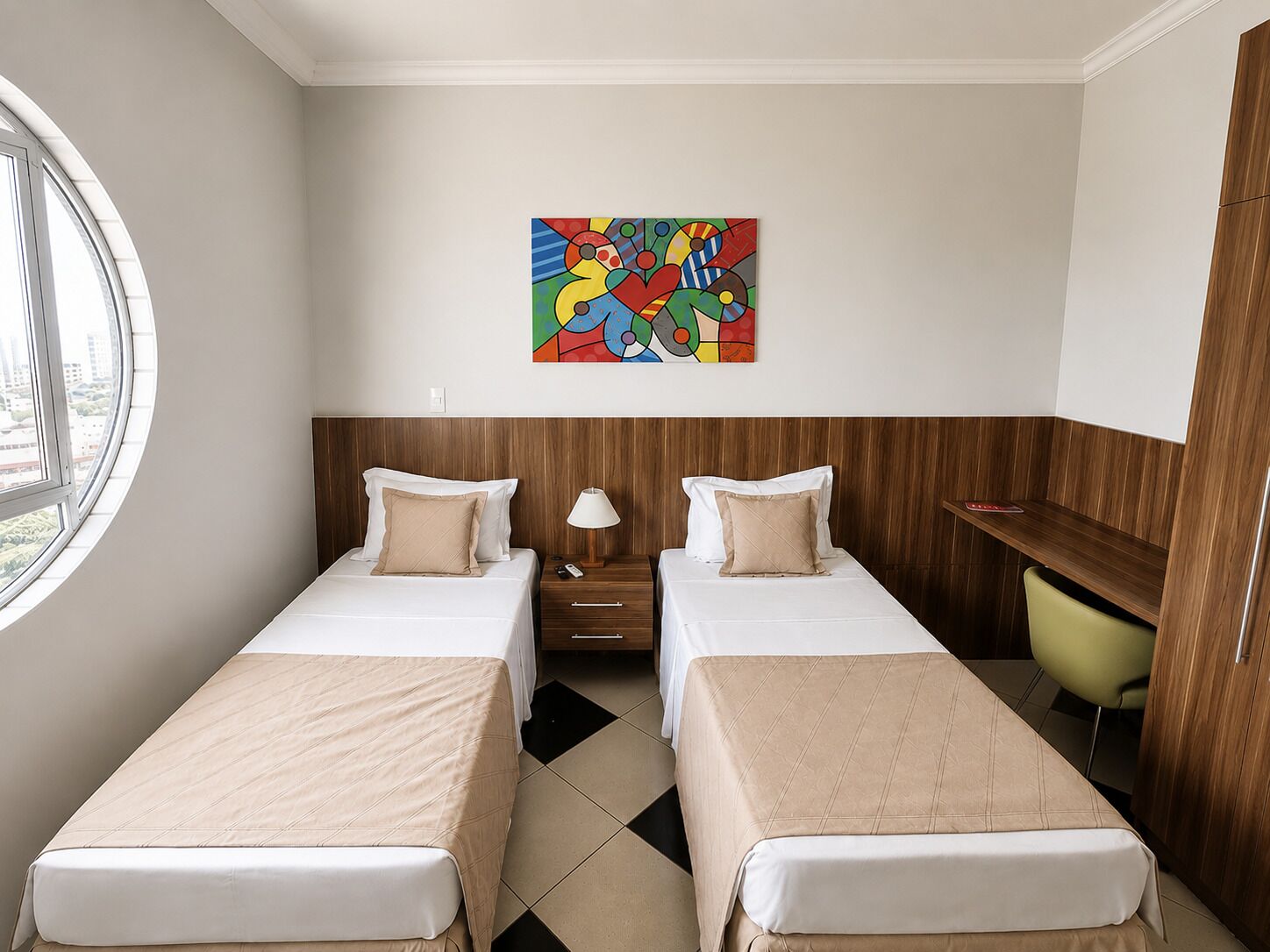 Chambre Standard, 2 lits une place
