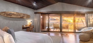 Habitación de lujo, 1 cama King size, vista al océano | 1 habitación, sábanas de algodón egipcio y ropa de cama de alta calidad