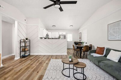 Downtown Access | 3BR Ranch Retreat with Fire-Pit