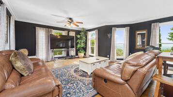 Smart TV, chimenea y videojuegos