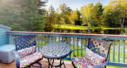 The Restful Retreat | Water view condo in North Woodstock with a deck and grill
