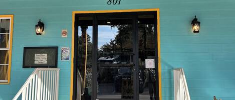 A building facade with the name "NATIVE JOES" and the number "801".