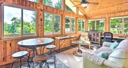New sunroom windows at Claire de Lune Lake Home