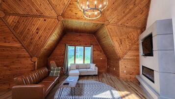 TV connectée, cheminée, jeux vidéo, baby-foot