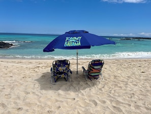 Chaise longue, serviettes de plage
