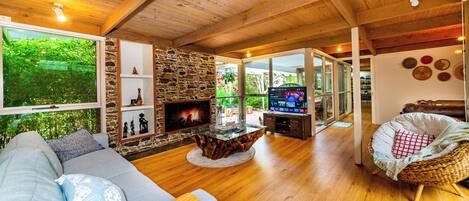 TV connectée, cheminée