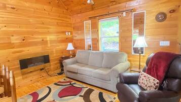 Smart TV, fireplace, video library, stereo