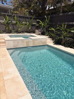 Outdoor pool, a heated pool