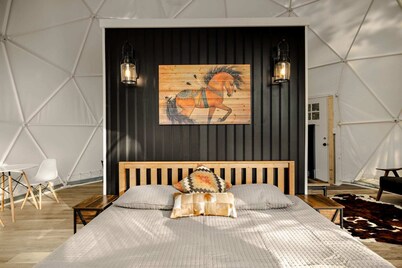 Luxe Dome w/ Hot Tub, Full Bath & Mountain View!
