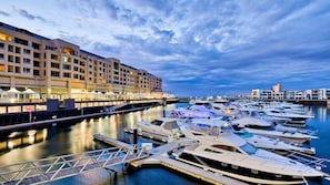 Stunning marina views from the hotel's spacious balconies.