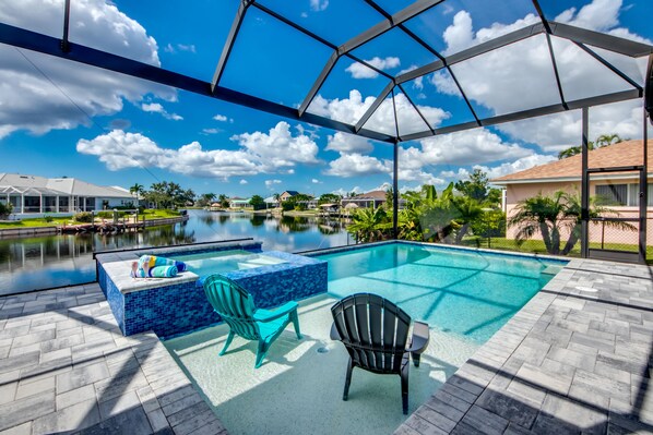 Outdoor pool, a heated pool