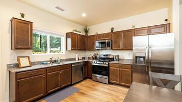 Microwave, oven, stovetop, dishwasher