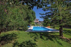 Outdoor pool - Private villa w/ large pool, walking distance from beach, near Athens (Ag. Panteleimon)