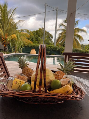 Charmante villa idéalement située au nord de la Basse-Terre, au cœur de l'île.