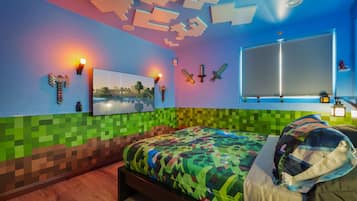 3 bedrooms, desk, iron/ironing board, travel cot