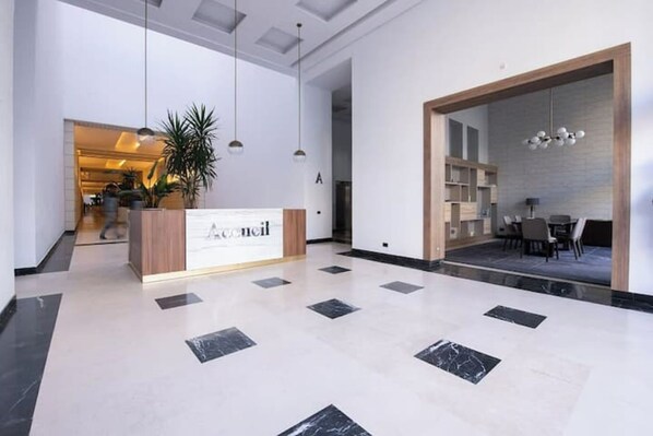 Lobby - Appartement de Luxe D'une Chambre - Meilleur Emplacement (Rabat)