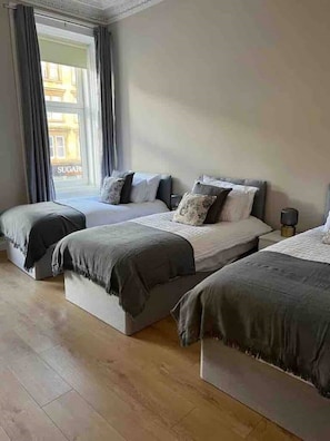 3 bedrooms, iron/ironing board, travel cot, WiFi