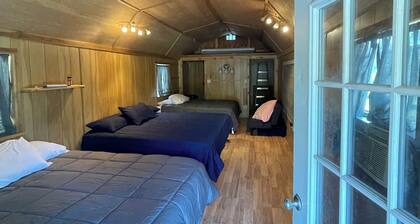 Rustic cabins on 80 acres! Trails directly into off-road park. Lots of parking!