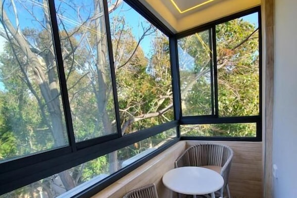 Estudio Deluxe, 1 cama de matrimonio | Terraza o patio