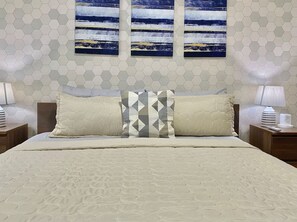 2 bedrooms, iron/ironing board, WiFi, bed sheets