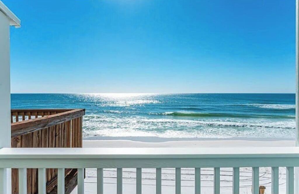 On the beach, sun loungers, beach towels