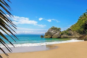 En la playa 