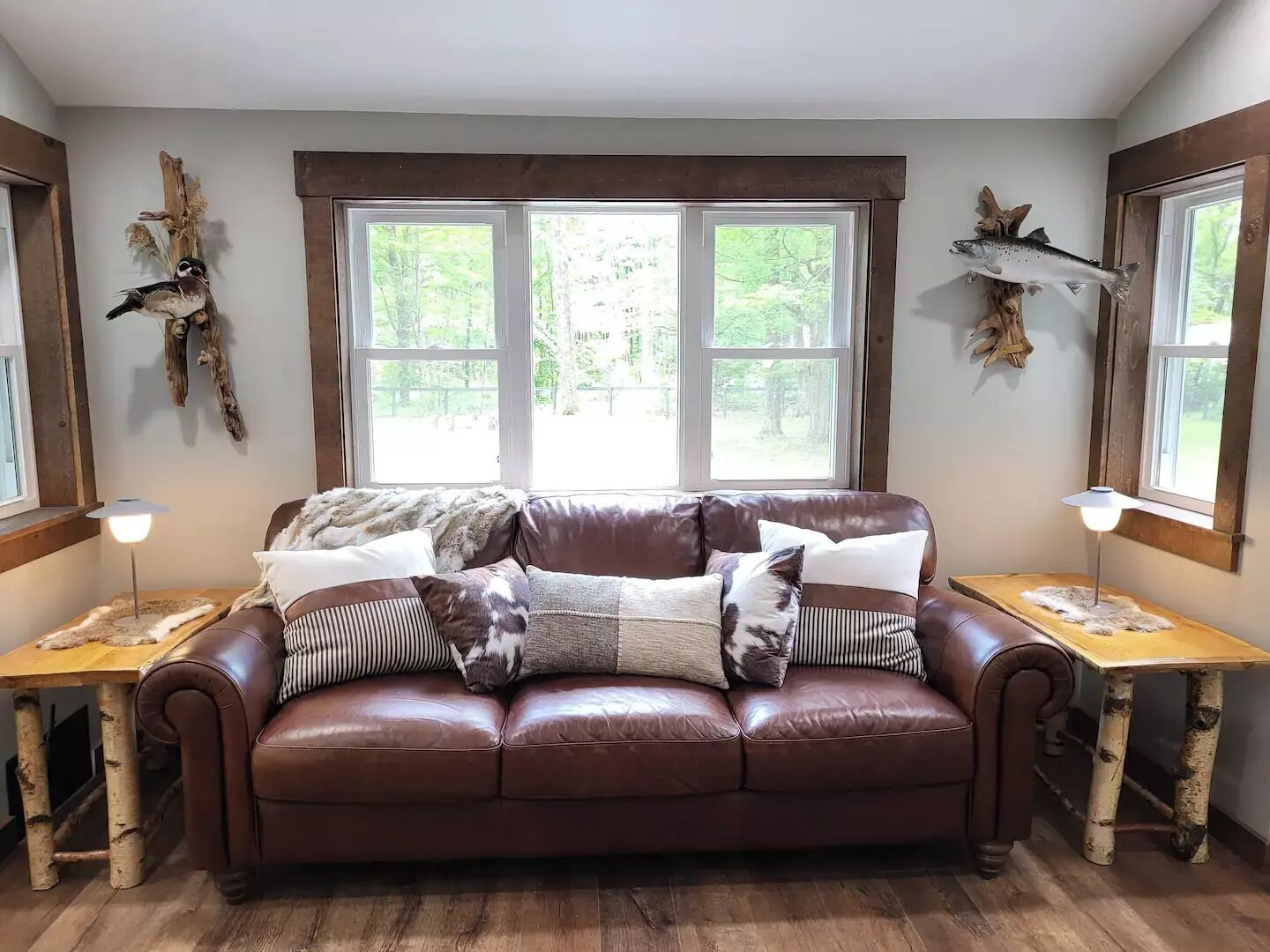 TV connectée, cheminée, lecteur de DVD, baby-foot