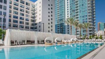 Outdoor pool, a heated pool