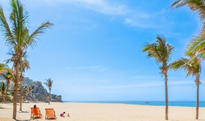 Sun loungers, beach towels