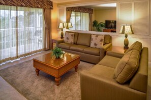 TV, DVD player, stereo