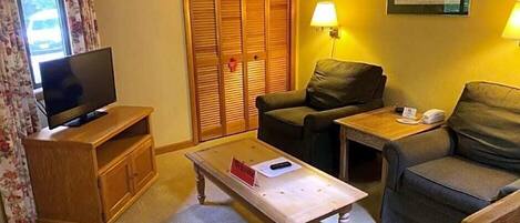 TV, fireplace, DVD player