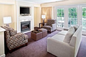 TV, fireplace, video games, DVD player