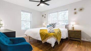 2 habitaciones, tabla de planchar con plancha, wifi y ropa de cama