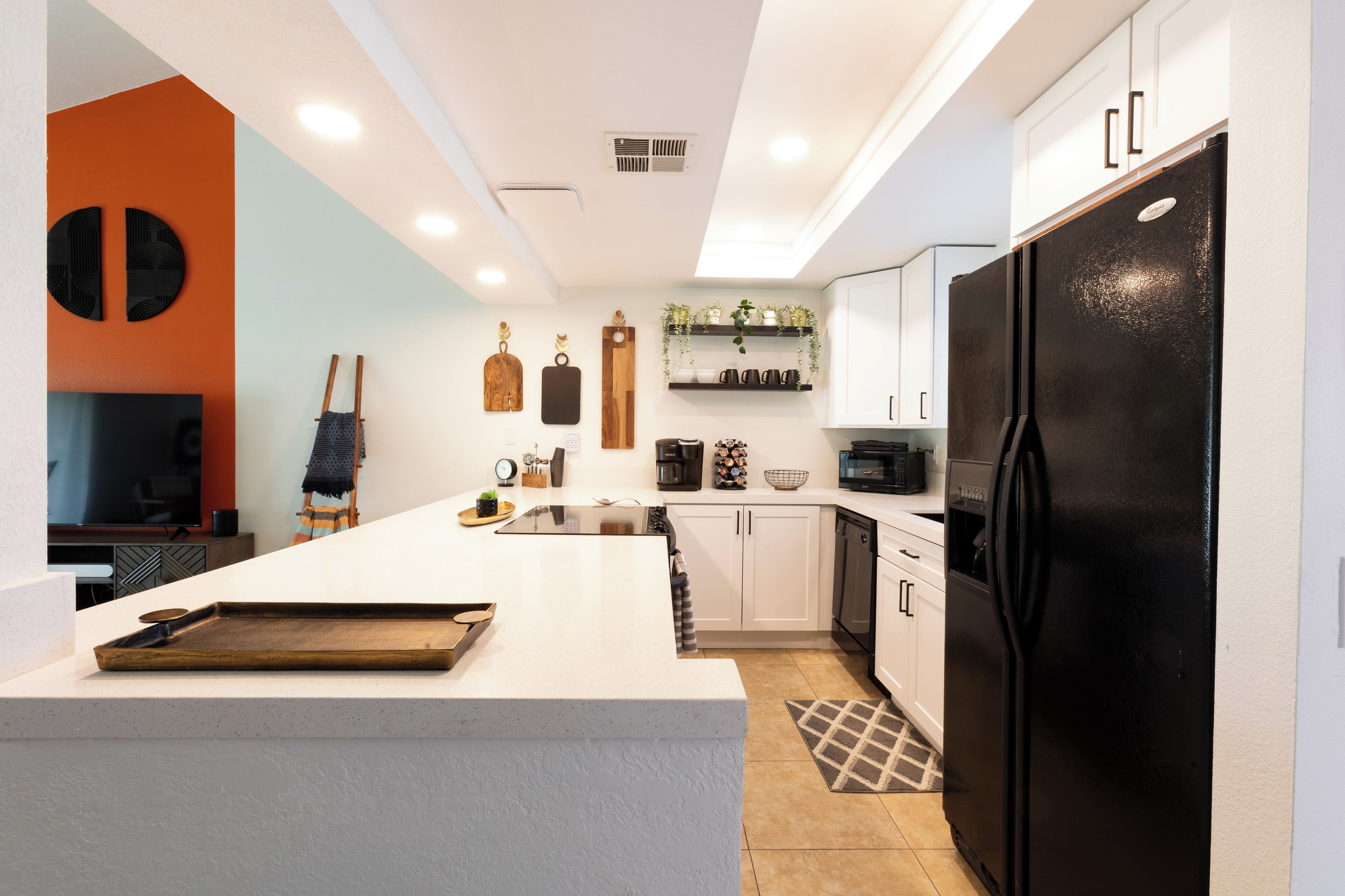 Microwave, oven, stovetop, dishwasher