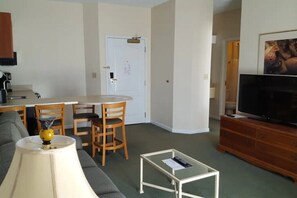 TV, video games, DVD player, foosball