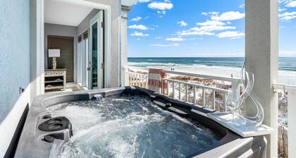 LUXURY HOUSE ON PRIVATE BEACH: Gulf Front Hot Tub, 5 King Suites, Beach Svc