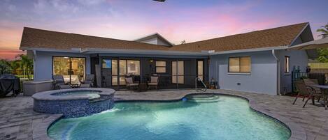 Outdoor pool, a heated pool