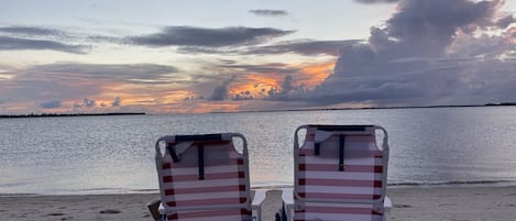 Sun loungers, beach towels
