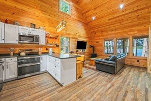 Coffee/tea maker, fridge, microwave, oven - Richardson Pond - rare opportunity to rent on this body of water! (Rangeley)