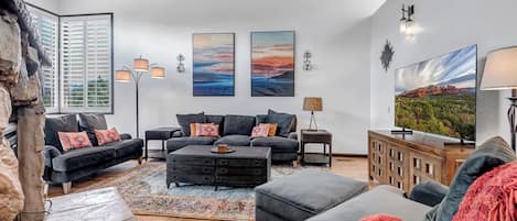 Smart TV, chimenea