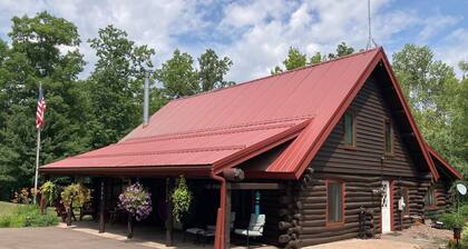 Custom built log home on 40 acres & in the woods!
Snowmobile right from home!